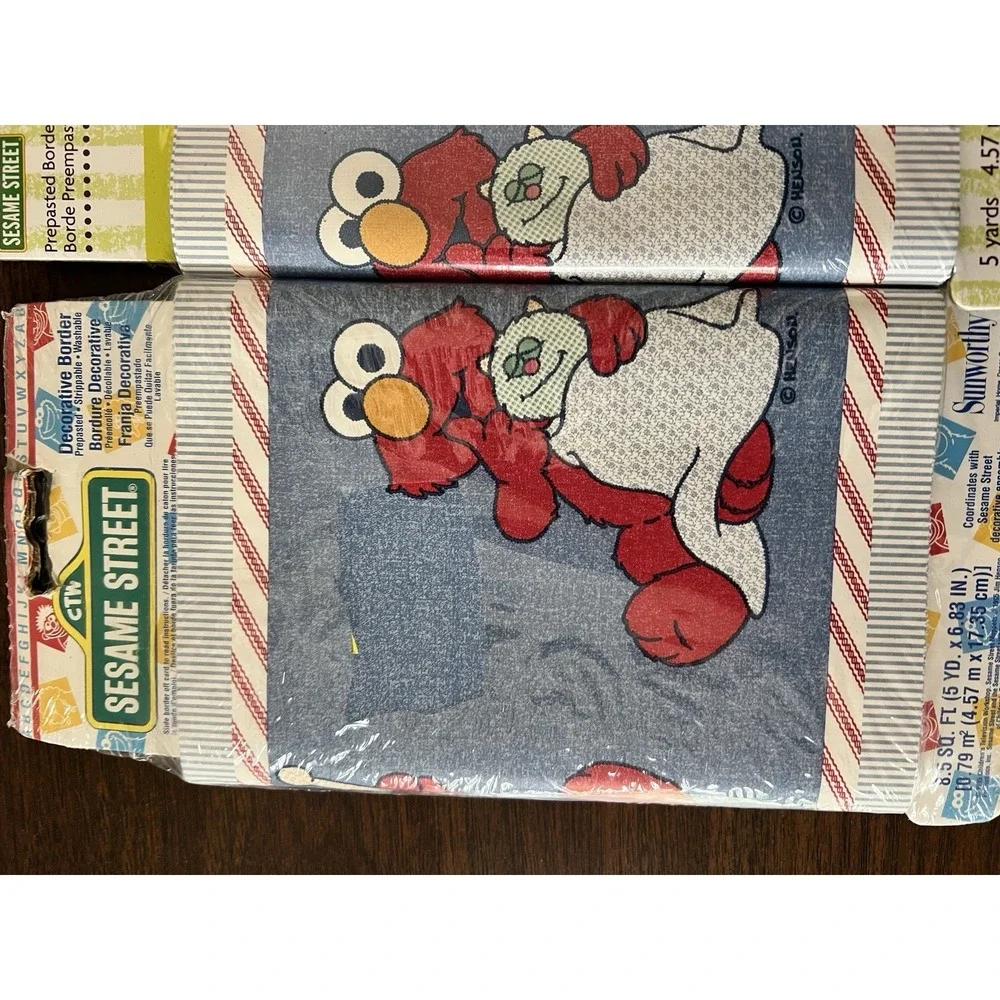 Sesame Street Elmo Wallpaper Border 5 yd Roll Lot of 4 Imperial Sunworthy‎ 2000